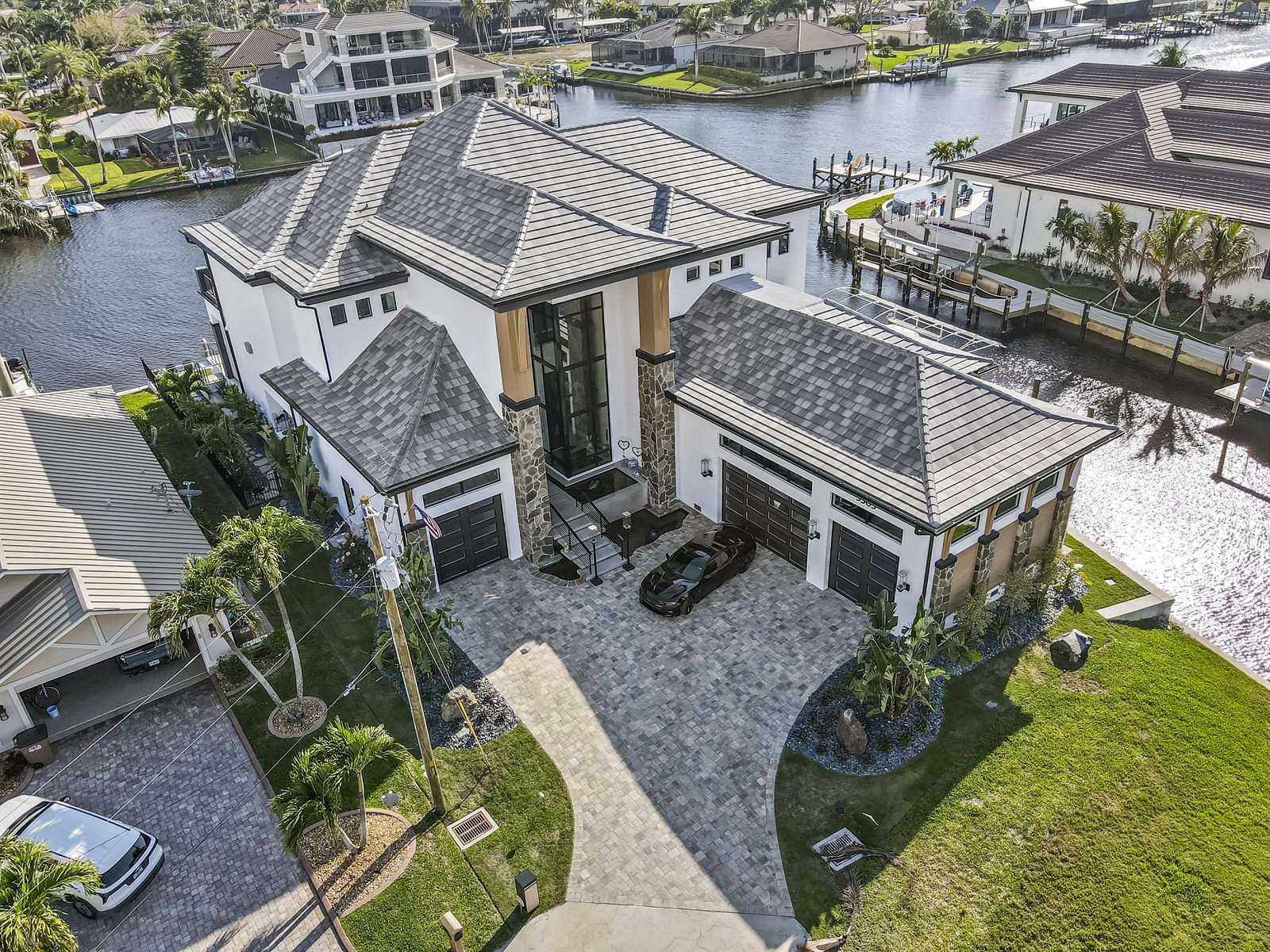 Aerial Daytime of a residential property in Cape Coral, FL